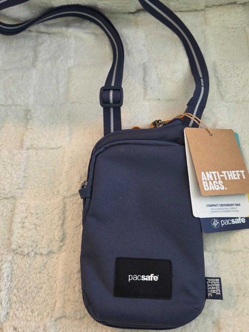 Pacsafe GO Anti-Theft Tech Crossbody, Coastal Blue, NWT